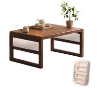 LIKANGLONGJU Table Basse Pliante Japonaise, Coffee Table à Thé Café pour Tatami, Portable, Idéale pour Le Salon, Capacité de Charge de 50 Kg(Brown,67x40x30cm/26x16x12in)