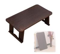 LIKANGLONGJU Table Pliante Japonaise, Coffee Table Basse Tatami en Bois Massif, Capacité de Charge de 40 Kg, pour la Cérémonie du Thé, Marron(60x23x34cm/24x9x13in)
