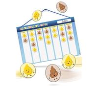 LIKARTO® Apprentissage de la propreté pour enfants - Tableau magnétique Montessori avec 60 aimants avec cordon - Tableau apprentissage propreté