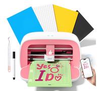 Likcut Glee S501 Mini Plotter de Decoupe, Kit Débutant Inclus | Machine Intelligente Double Connexion, pour Vinyle Thermocollant, Vinyle Permanent, Papier Cartonné & Stickers, Rose