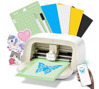 Likcut Glee S501 plotter de decoupe, Avec compartiment de rangement intégré, adapté pour, Papier cartonné, Vinyle permanent, Vinyle thermocollant, Kit débutant inclus, Beige