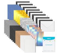 LIKCUT Kit de Cartes à Encoches pour Plotter de decoupe, 16 Pièces avec Enveloppes, Cartes à Encoches et Cartes Pliantes, Kit d'Insertion pour Cartes de Vœux DIY et Invitations