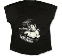 Like A Virgin Scoop Neck Girls Juniors Black T Shirt Black