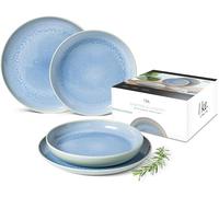 like. by Villeroy & Boch Crafted Blueberry ensemble d’assiettes, 4 p., pour 2 personnes, bleu