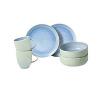 like. by Villeroy & Boch Crafted Blueberry ensemble pour le petit-déjeuner, 6 p., pour 2 personnes, bleu