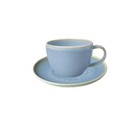 like. by Villeroy & Boch Crafted Blueberry Tasse à café avec soucoupe, 170 ml, ensemble de tasses modernes, look poterie, passe au lave-vaisselle et au micro-ondes, porcelaine de qualité supérieure