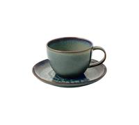 like. by Villeroy & Boch Crafted Breeze Tasse à café avec soucoupe, 170 ml, ensemble de tasses modernes, look poterie, passe au lave-vaisselle et au micro-ondes, porcelaine de qualité supérieure