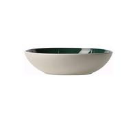 like. by Villeroy & Boch - it's my match Plat de service rond "Leaf", 26 cm, Porcelaine Premium, Blanc/Vert