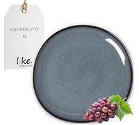 like. by Villeroy & Boch Lave gris plat à servir 32 x 32 x 2,5 cm