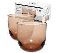 like. by Villeroy & Boch - Like Clay Verre À Eau, Ensemble De 2 Pièces, Verre Coloré Marron, Contenance 280 Ml