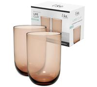 like. by Villeroy & Boch - Like Clay Verre À Long Drink Ensemble De 2 Pièces, Verre Coloré Marron, Contenance 385 Ml
