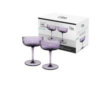 like. by Villeroy & Boch - Like Lavender Coupe À Champagne-Dessert, Ensemble De 2 Pièces, Verre Coloré Lilas, Contenance 100 Ml