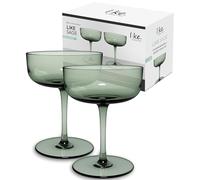 like. by Villeroy & Boch - Like Sage Coupe À Champagne-Dessert, Ensemble De 2 Pièces, Verre Coloré Vert, Contenance 100 Ml