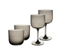 like. by Villeroy & Boch - Like Smoke Lot de 4 verres à vin et à eau Gris