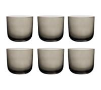 like. by Villeroy & Boch Lot de 6 verres à eau Like Smoke - Verre de couleur gris - Capacité : 280 ml - Verre en cristal