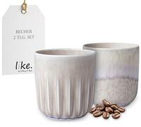 like. by Villeroy & Boch - Perlemor Mug À Café 2 Pièces Beige, Garanti Lave-Vaisselle, Compatible Micro-Ondes, Gobelet, Porcelaine Haut De Gamme