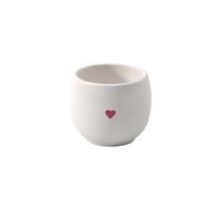 like. by Villeroy & Boch - With Love coquetier, dimensions : env. 5,5 x 5,5 x 4,5 cm, blanc avec décor aquarellé rouge, lave-vaisselle et four à micro-ondes, motif cœur, coquetier, porcelaine Premium