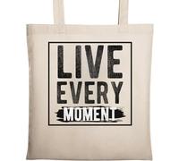 Like Every Moment Sac fourre-tout en coton écologique Beige