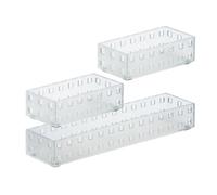 Like-it Bricks 90078 Bac de rangement 2,76"" x 5,51"" x 1,69""h 2,76"" x 11,02"" x 1,69""h Blanc translucide