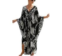 LikeJump Caftan Bohème pour Femme Robe de Nuit Longue Loungewear de Plage Cover-ups Sarong Pareo