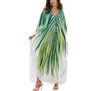 LikeJump Femmes Boho Kaftan Été Maxi Robe Bikini Cover Ups Maillot de Bain Robes Séchage Rapide