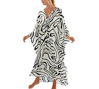LikeJump Femmes Boho Kaftan Robe de Plage Cover Ups Maillots de Bain Kimono Maxi Tops