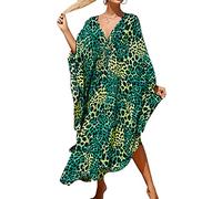 LikeJump Femmes Boho Kaftan Robe de Plage Cover Ups Maillots de Bain Kimono Maxi Tops
