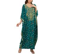 LikeJump Femmes Coton Robe Grande Taille Eté Caftan Longue Kimono Bikini Cover-Up Plage Tunique Maillot de Bain