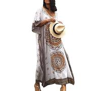 LikeJump Femmes Kimono Eté Pareo Maillot de Bain Cover Ups Plage Longue Robe Maxi
