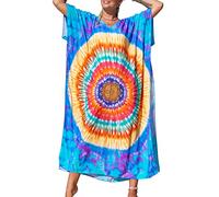 LikeJump Femmes Maxi Kaftan Peignoir Kimono Homewear Plage Maxi Robe Bikini Cover Ups Tops