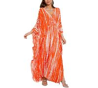 LikeJump Femmes Maxi Kaftan Peignoir Kimono Homewear Plage Maxi Robe Bikini Cover Ups Tops