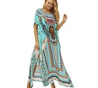 LikeJump Femmes Robe Boho de Plage Maxi Caftan Cache-Maillot Sarong Maillot de Bain Cover Ups