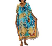 LikeJump Femmes Robe Boho de Plage Maxi Caftan Cache-Maillot Sarong Maillot de Bain Cover Ups