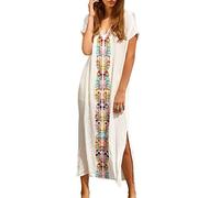 LikeJump Femmes Robe Boho de Plage Maxi Caftan Cache-Maillot Sarong Maillot de Bain Cover Ups