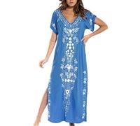 LikeJump Femmes Robe Boho de Plage Maxi Caftan Cache-Maillot Sarong Maillot de Bain Cover Ups