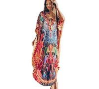 LikeJump Femmes Robe Boho de Plage Maxi Caftan Cache-Maillot Sarong Maillot de Bain Cover Ups
