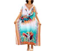 LikeJump Femmes Robe Boho de Plage Maxi Caftan Cache-Maillot Sarong Maillot de Bain Cover Ups