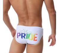 LikeJump Maillot de bain pour homme - Short de surf - Bas de bikini, I White, XXXXL-L
