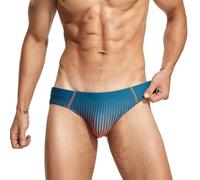 LikeJump Maillot de bain taille basse pour homme - Short de surf - Bas de bikini, B1 Vert foncé, L