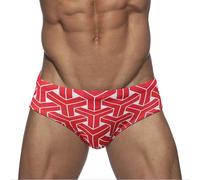 LikeJump Short de bain pour homme, ensemble de maillots de bain, short de surf, short de planche, maillot de bain, fond de bikini, Rouge D, XL