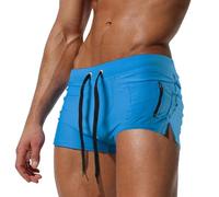 LikeJump Short de bain pour homme - Short de bain - Maillot de bain - Bas de bikini, Bleu ciel A1, M
