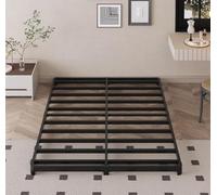 Likelalaso Cadre de lit California king size de 7,6 cm, sommier avec coins arrondis, métal robuste, montage facile, sans bruit, noir