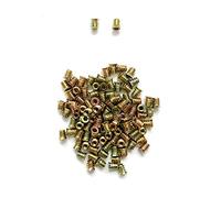 LIKERAINY 200pcs Vis à Douille Écrou Hexagonal Fileté M6 x13mm Vis d'Insert pour Travail du Bois Jambe de Meubles Écrous de Butée