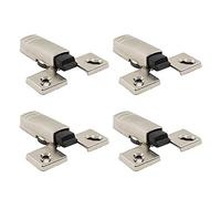 LIKERAINY Amortisseur de Boîtier de Charnière Butée de Ferrage Soft Close Système de Porte à Visser au Niveau de la Charnières avec Silent Plein Recouvrement Lot de 4