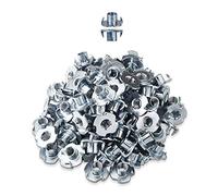 LIKERAINY Écrous à Griffes M6 x 10mm Écrou en T Inserts Acier Fileté pour Travail du Bois Jambe de Meubles Écrous de Butée 200pcs