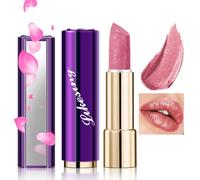 Likesing 1 Pièces Pailleté Rouge a Levre Longue Tenue Rouge a Levre Nude Rose Rouges à Lèvres Sans Transfert Brillant à Lèvres Rouge Lip Gloss Lipstick Kit Femme Maquillage Coffret Cadeau Anniversaire