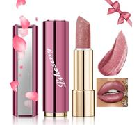 Likesing 1 Pièces Pailleté Rouge a Levre Longue Tenue Rouge a Levre Nude Rose Rouges à Lèvres Sans Transfert Brillant à Lèvres Rouge Lipstick Lip Gloss Kit Femme Fille Maquillage Coffret Cadeau Noël