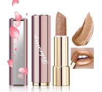 Likesing 1 Pièces Pailleté Rouge a Levre Longue Tenue Rouge a Levre Nude Rose Rouges à Lèvres Sans Transfert Brillant à Lèvres Rouge Lip Gloss Lipstick Kit Femme Maquillage Coffret Cadeau Anniversaire