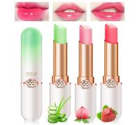 Likesing 3 Pièces Lot Rouge a Levre Magique Change de Couleur Aloe Vera Rouge a Levre Mat Longue Tenue Jelly Lipstick Baume a Levre Teinté Brillant à Lèvres Rose Maquillage Femme Filles Cadeau