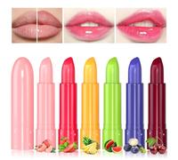 Likesing 6 Pièces Lot Rouge a Levre Fruit Magique Jelly Lipstick Rouge Levre Mat Longue Tenue Baume a Levre Teinté Brillant à Lèvres Hydratant Rose Maquillage Cadeau Femme Filles Anniversaire Noël